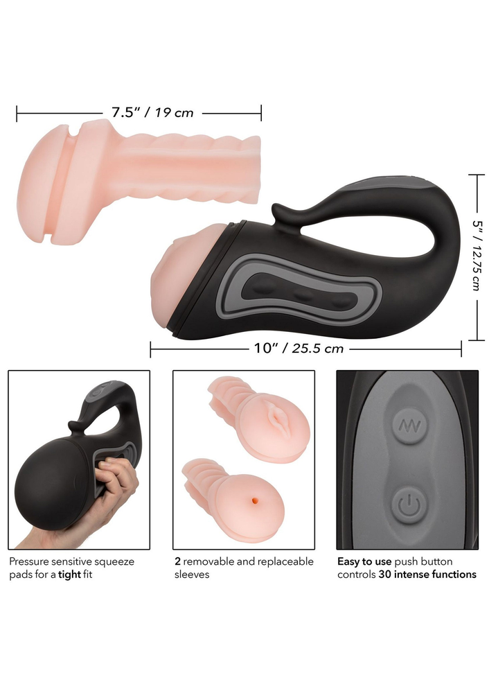 CalExotics Optimum Power Rechargeable Grip-N-Stroke BLACK - 9