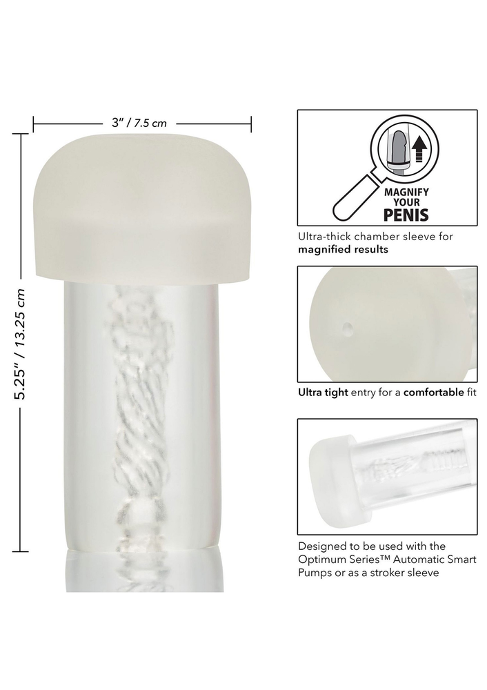 CalExotics Optimum Series Automatic Smart Pump Replacement Sleeve TRANSPA - 0