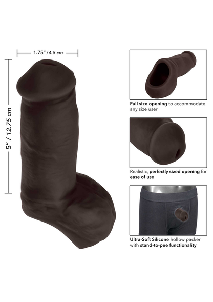 CalExotics Packer Gear 5”/12.75 cm Ultra-Soft Silicone STP BLACK - 2