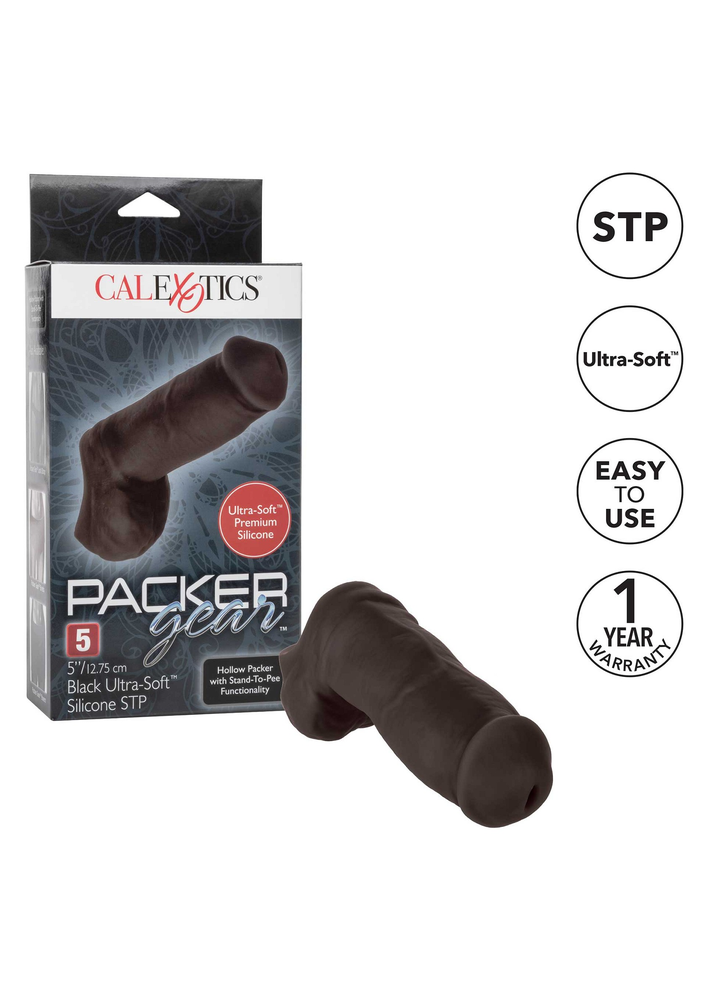 CalExotics Packer Gear 5”/12.75 cm Ultra-Soft Silicone STP BLACK - 7