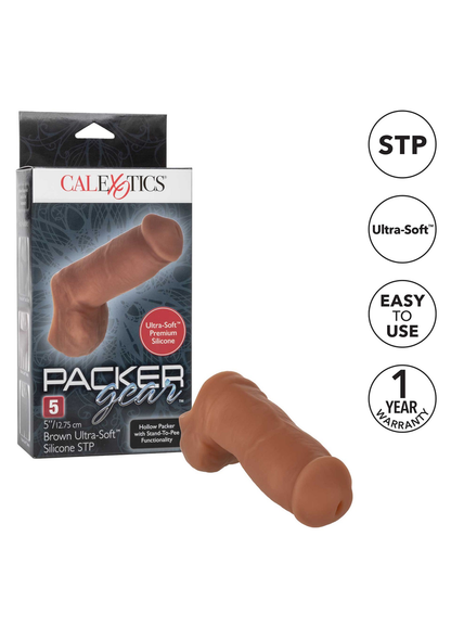 CalExotics Packer Gear 5”/12.75 cm Ultra-Soft Silicone STP BROWN - 7