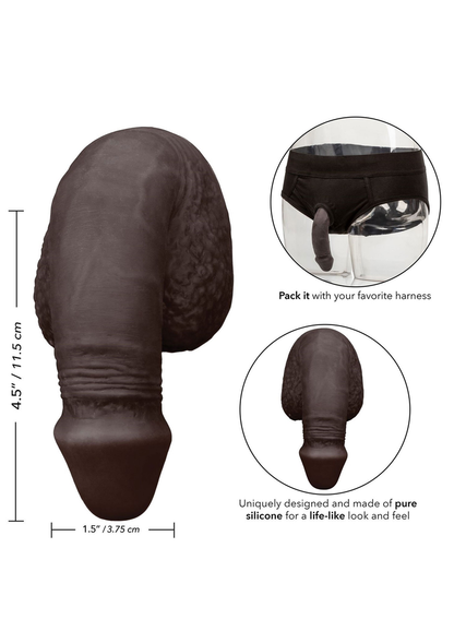 CalExotics Packer Gear 5'/12.75 cm Silicone Packing Penis BLACK - 5