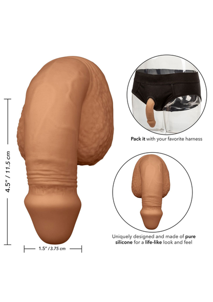 CalExotics Packer Gear 5'/12.75 cm Silicone Packing Penis CARAMEL - 3