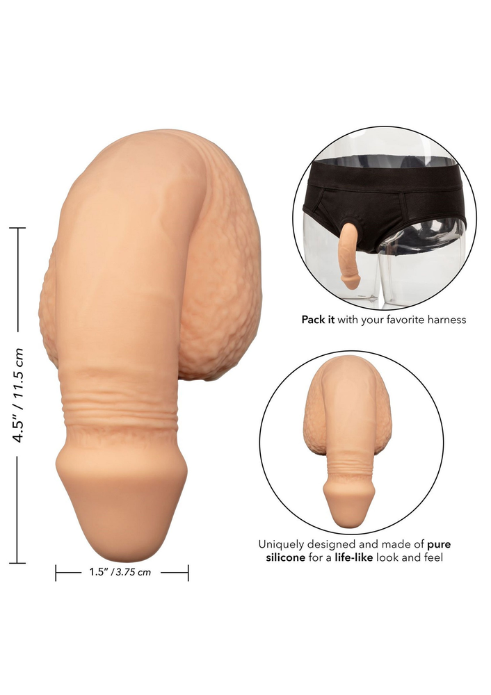 CalExotics Packer Gear 5'/12.75 cm Silicone Packing Penis SKIN - 3