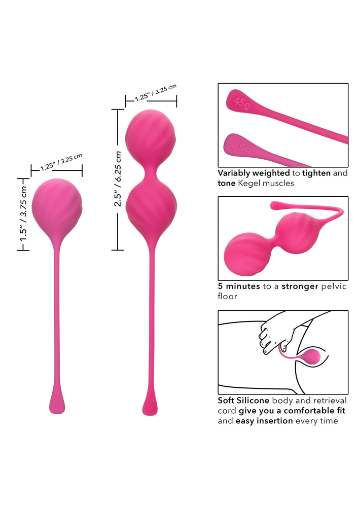 CalExotics Kegel Training 2-Piece Set PINK - 10