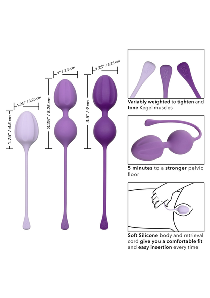 CalExotics Kegel Training 3-Piece Set PURPLE - 15