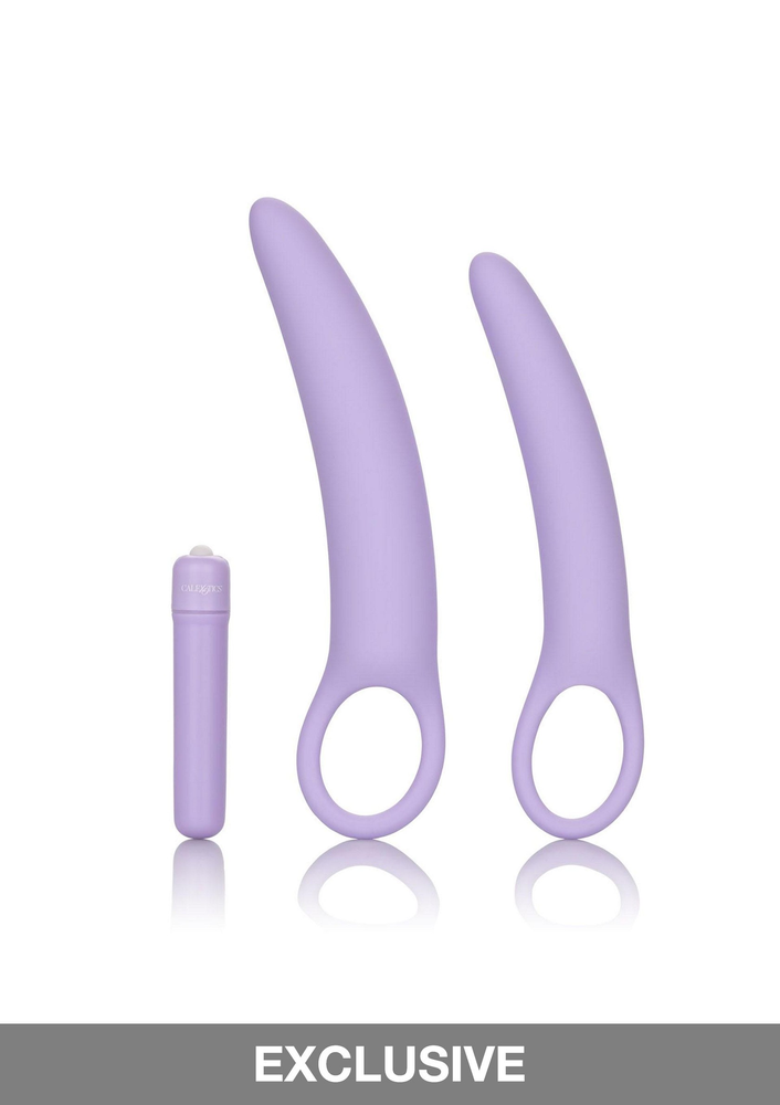 CalExotics Dr. Laura Berman Isabelle Set of 2 Vibrating Silicone Dilators PURPLE - 5