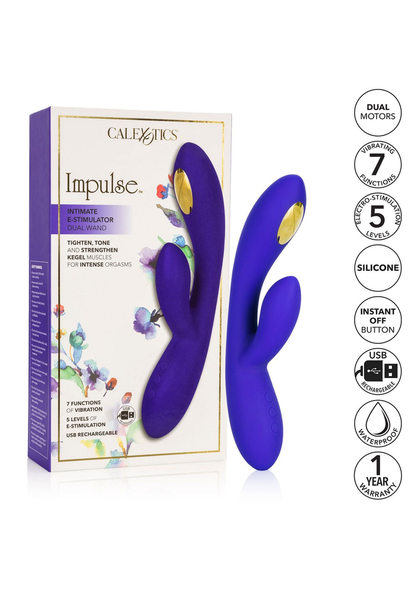 CalExotics Impulse Intimate E-Stimulator Dual Wand BLUE - 4