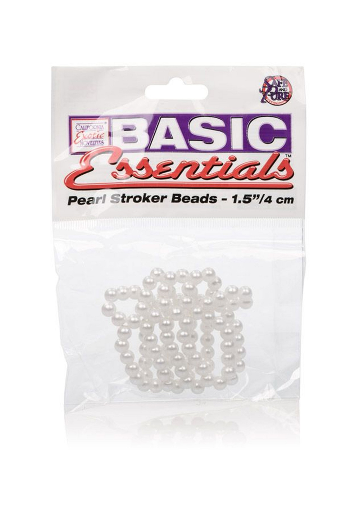 CalExotics Basic Essentials Pearl Stroker Beads 1.5'/3.75 cm WHITE - 3