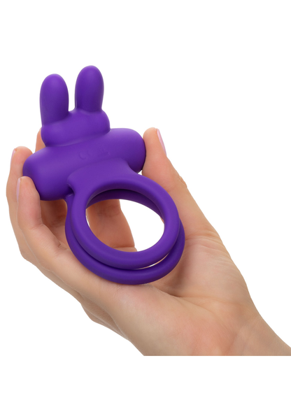 CalExotics Silicone Rechargeable Dual Rockin’ Rabbit Enhancer PURPLE - 0