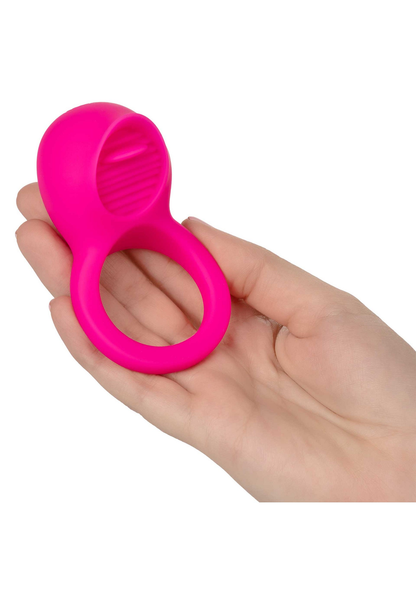 CalExotics Silicone Rechargeable Teasing Tongue Enhancer PINK - 7
