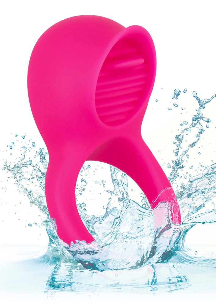 CalExotics Silicone Rechargeable Teasing Tongue Enhancer PINK - 1