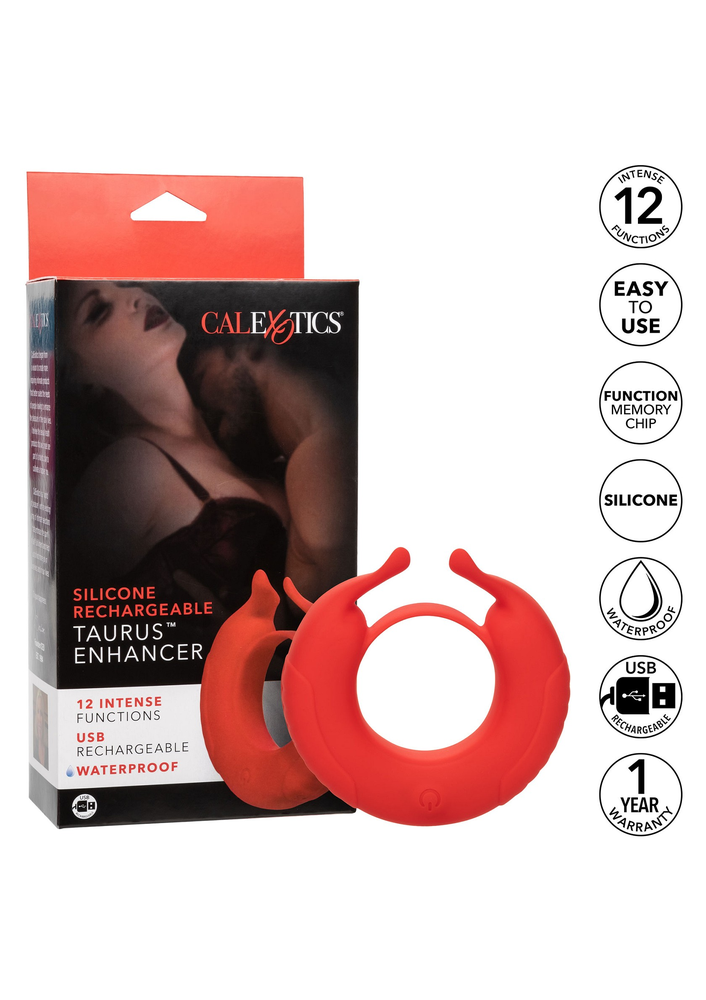 CalExotics Silicone Rechargeable Taurus Enhancer RED - 11