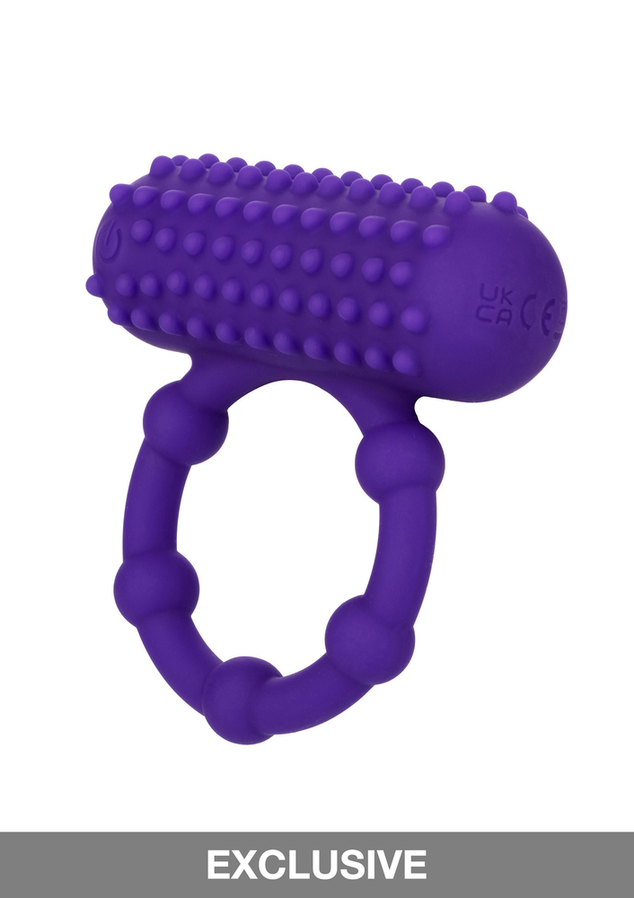 CalExotics Silicone Rechargeable 5 Bead Maximus Ring PURPLE - 7