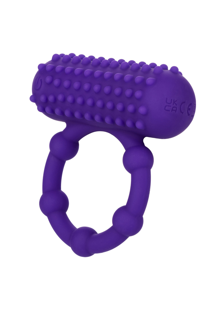 CalExotics Silicone Rechargeable 5 Bead Maximus Ring PURPLE - 10