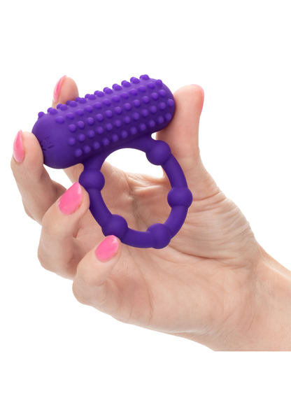 CalExotics Silicone Rechargeable 5 Bead Maximus Ring PURPLE - 0