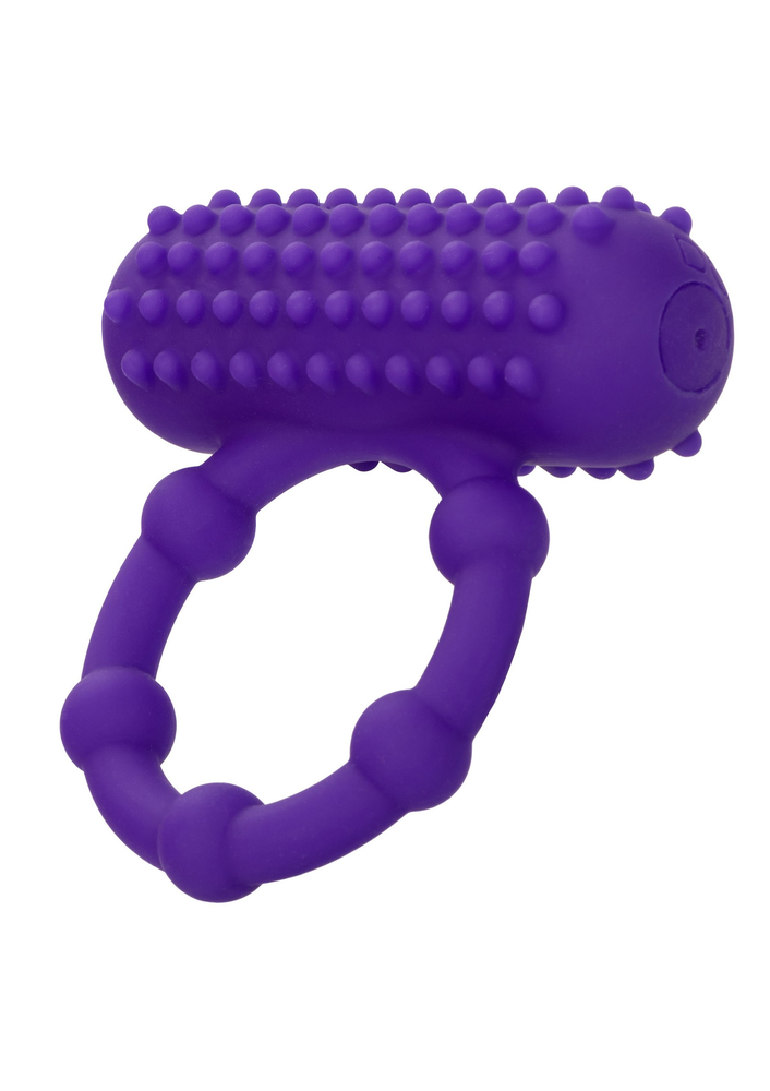 CalExotics Silicone Rechargeable 5 Bead Maximus Ring PURPLE - 6