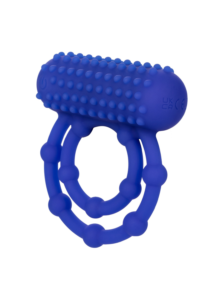 CalExotics Silicone Rechargeable 10 Bead Maximus Ring BLUE - 6
