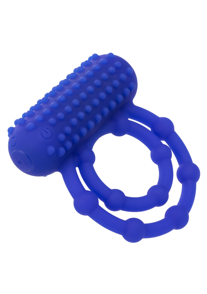 CalExotics Silicone Rechargeable 10 Bead Maximus Ring BLUE - 7