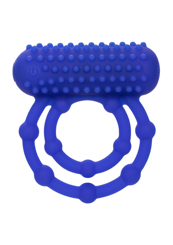 CalExotics Silicone Rechargeable 10 Bead Maximus Ring BLUE - 0