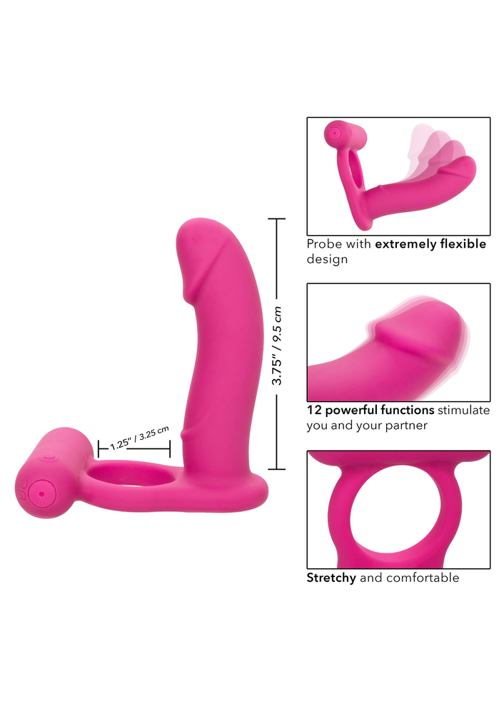 CalExotics Silicone Rechargeable Double Diver PINK - 8