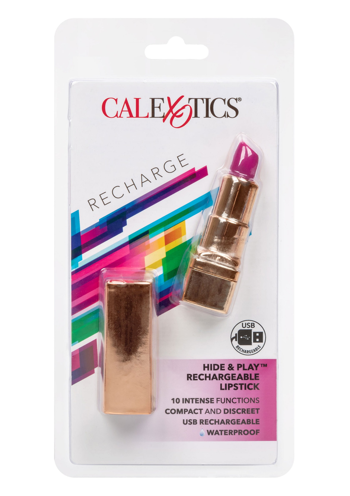 CalExotics Hide & Play Rechargeable Lipstick PURPLE - 2