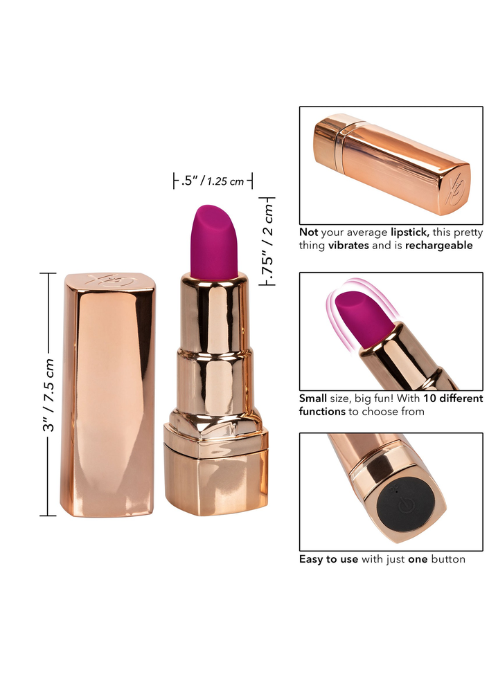 CalExotics Hide & Play Rechargeable Lipstick PURPLE - 9