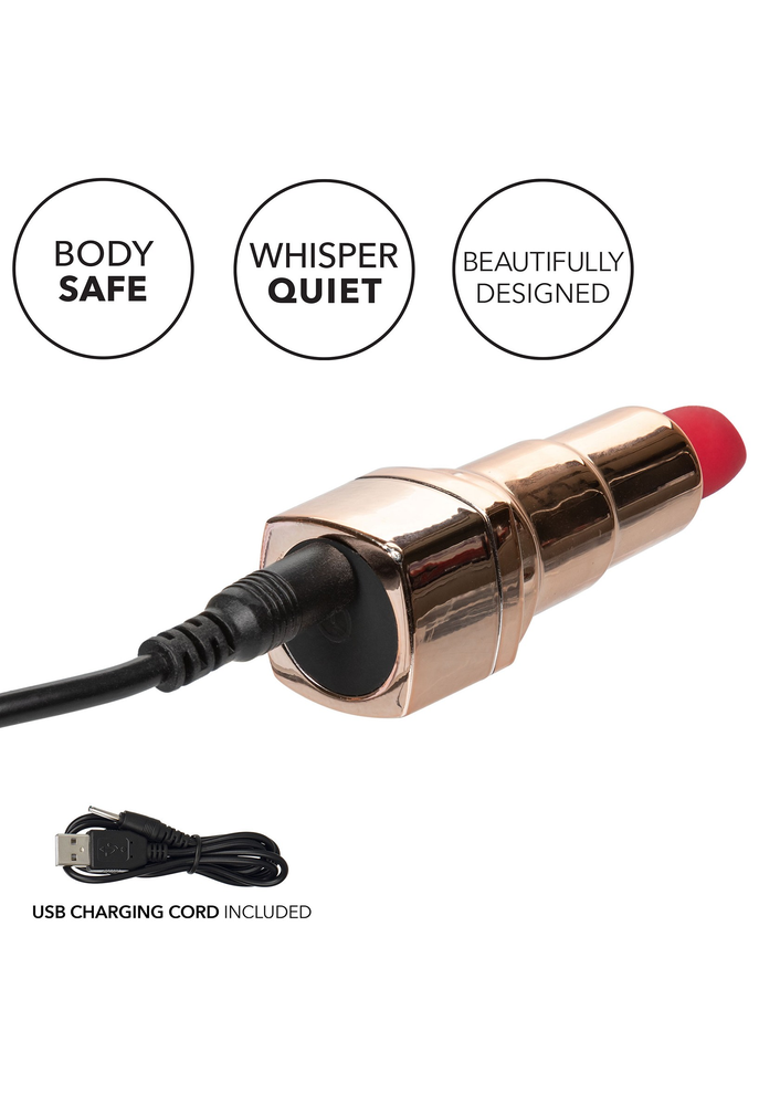 CalExotics Hide & Play Rechargeable Lipstick RED - 7