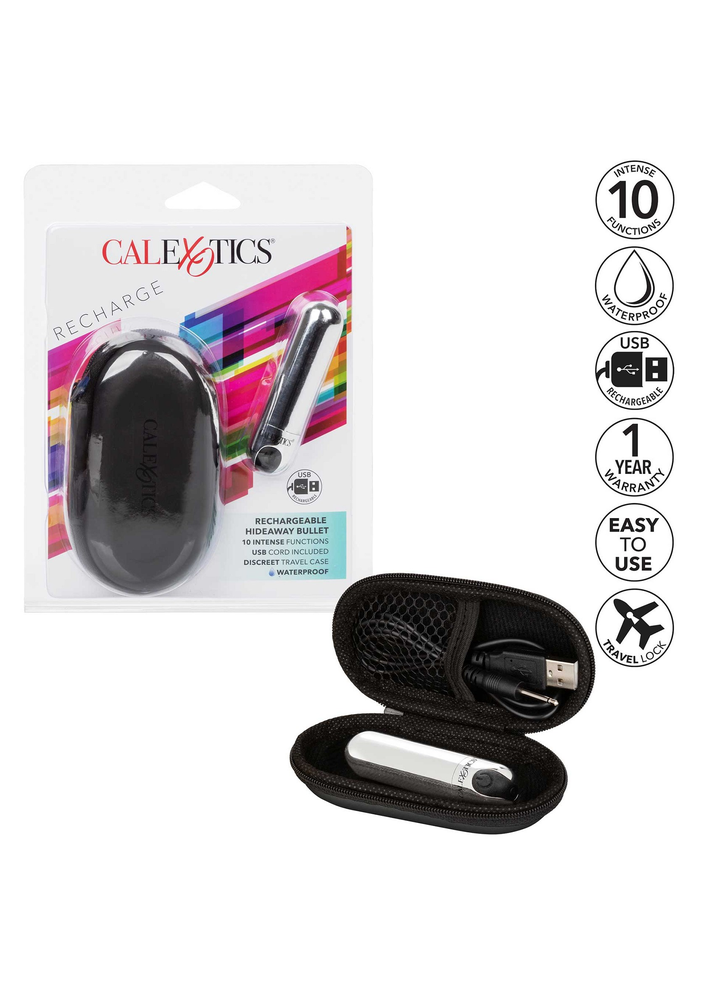 CalExotics Rechargeable Hideaway Bullet SILVER - 5