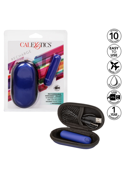 CalExotics Rechargeable Hideaway Bullet BLUE - 11