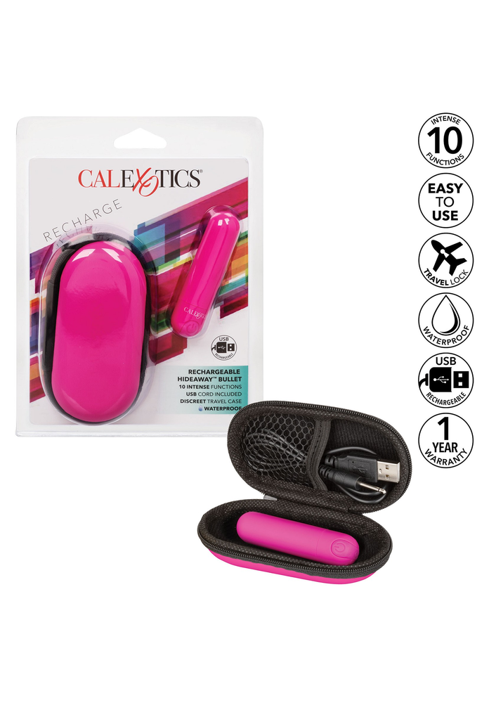 CalExotics Rechargeable Hideaway Bullet PINK - 14