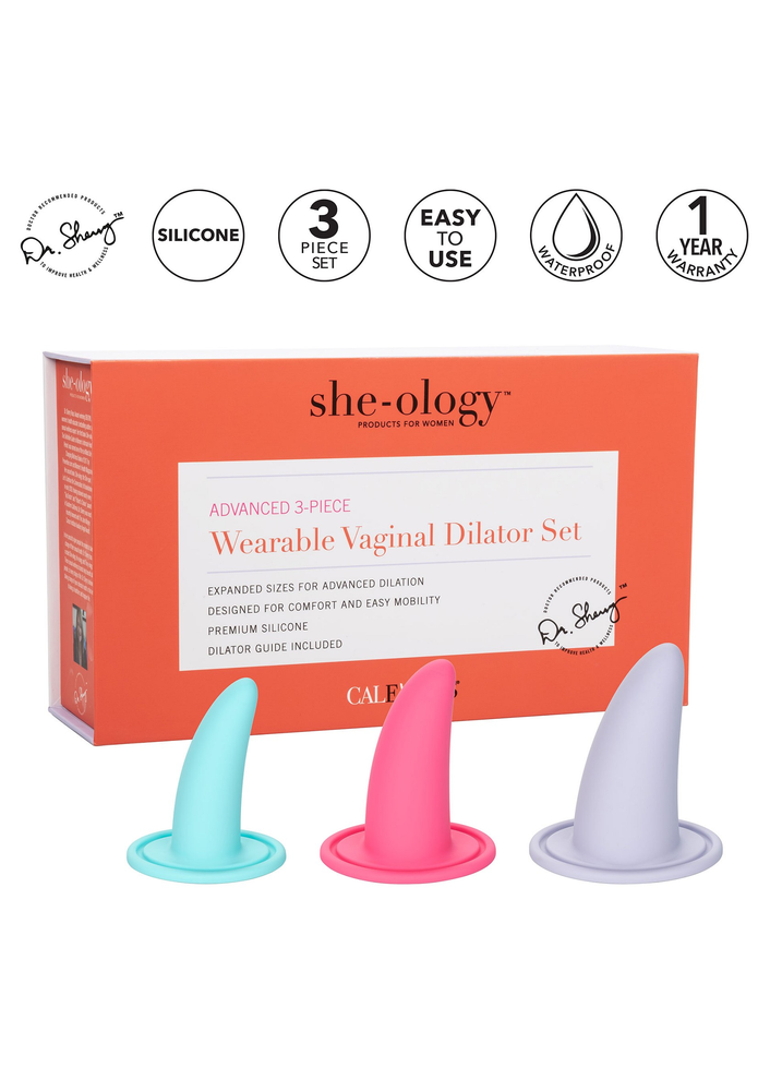 CalExotics She-ology Advanced 3-Piece Wearable Vaginal Dilator Set ASSORT - 6