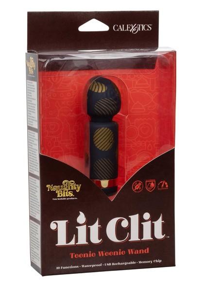 CalExotics Naughty Bits Lit Clit Teenie Weenie Wand BLACK - 7