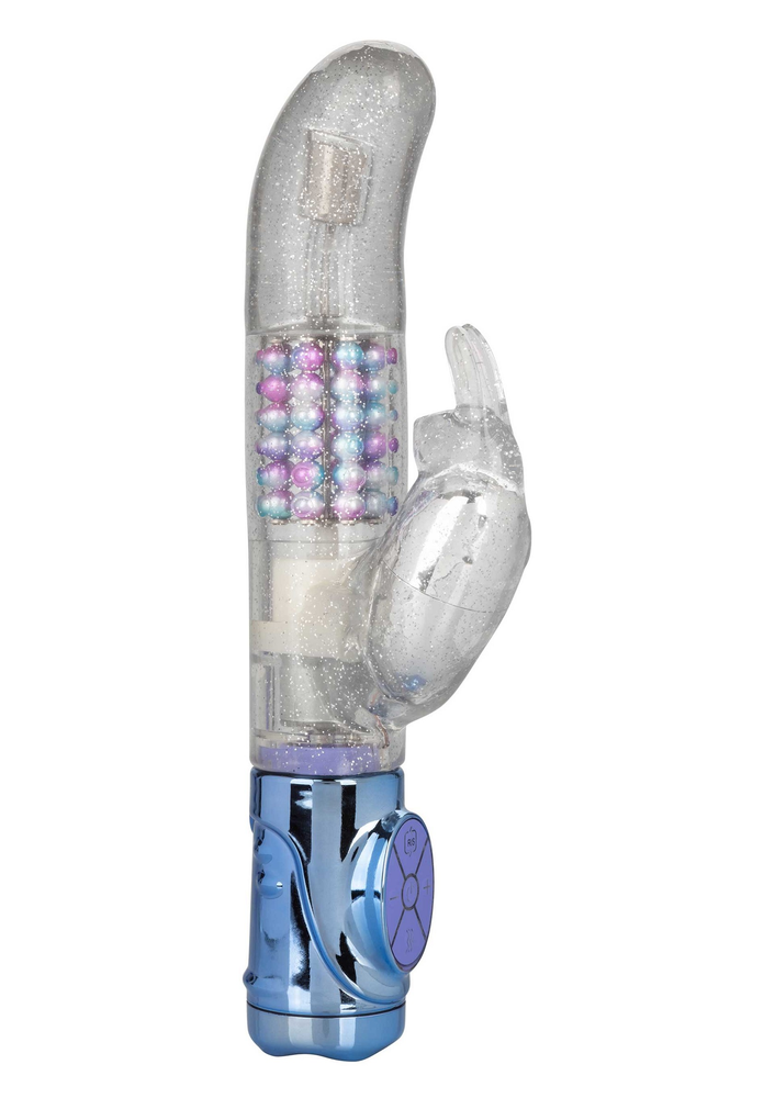 CalExotics Naughty Bits Party in my Pants Jack Rabbit Vibrator TRANSPA - 4