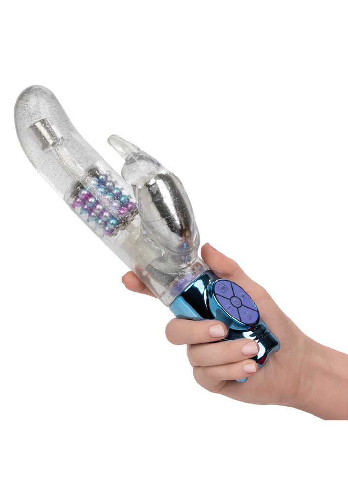 CalExotics Naughty Bits Party in my Pants Jack Rabbit Vibrator TRANSPA - 3