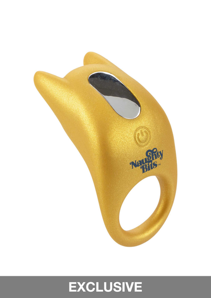 CalExotics Naughty Bits Horny AF Vibrating Cock Ring YELLOW - 7