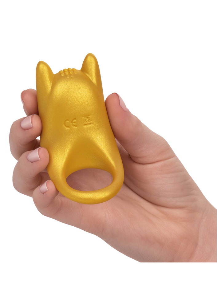 CalExotics Naughty Bits Horny AF Vibrating Cock Ring YELLOW - 5