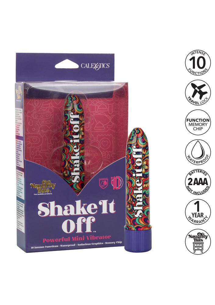 CalExotics Naughty Bits Shake It Off Powerful Mini Vibrator MULTICOLOR - 6