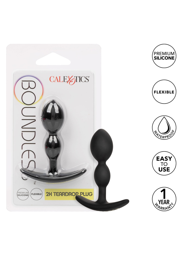 CalExotics Boundless 2X Teardrop Plug BLACK - 8