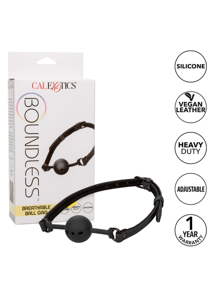 CalExotics Boundless Breathable Ball Gag BLACK - 7