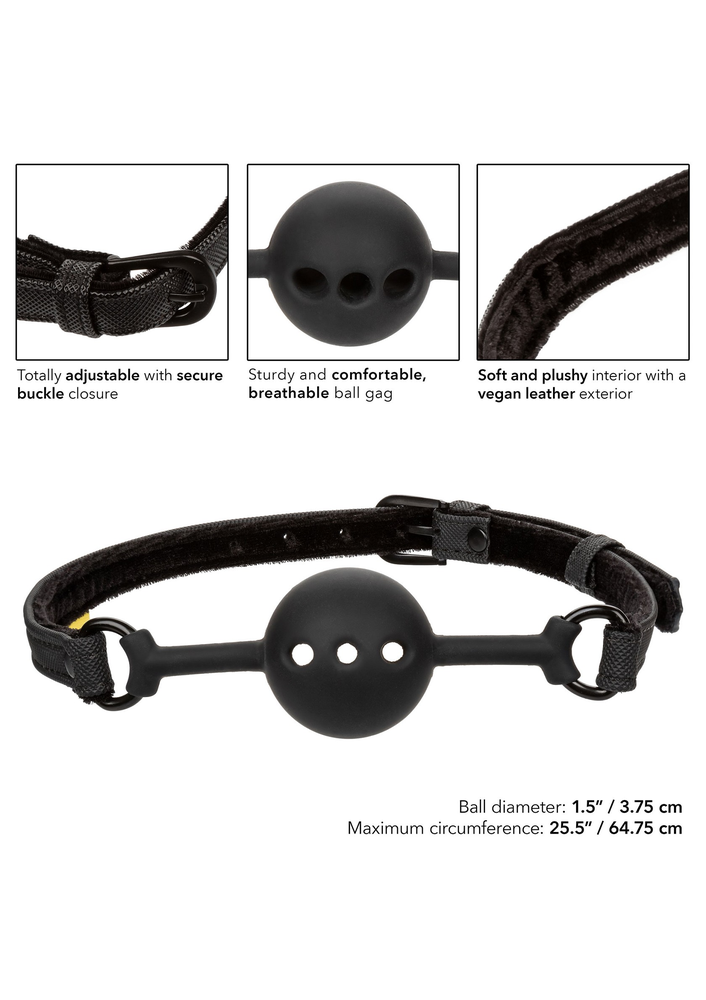 CalExotics Boundless Breathable Ball Gag BLACK - 5
