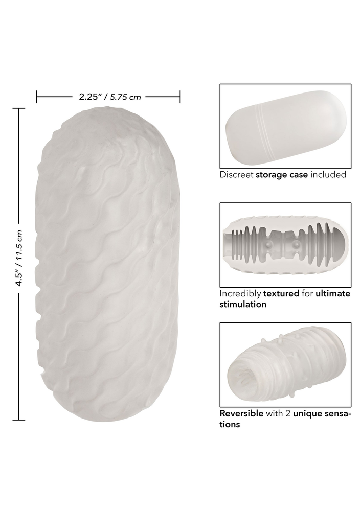 CalExotics Boundless Reversible Ribbed Stroker TRANSPA - 9