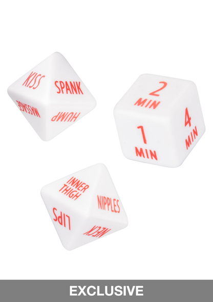 CalExotics Tempt & Tease Dice WHITE - 5