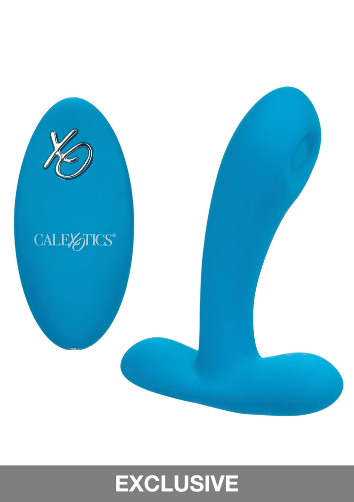 CalExotics Silicone Remote Pulsing Pleaser BLUE - 6