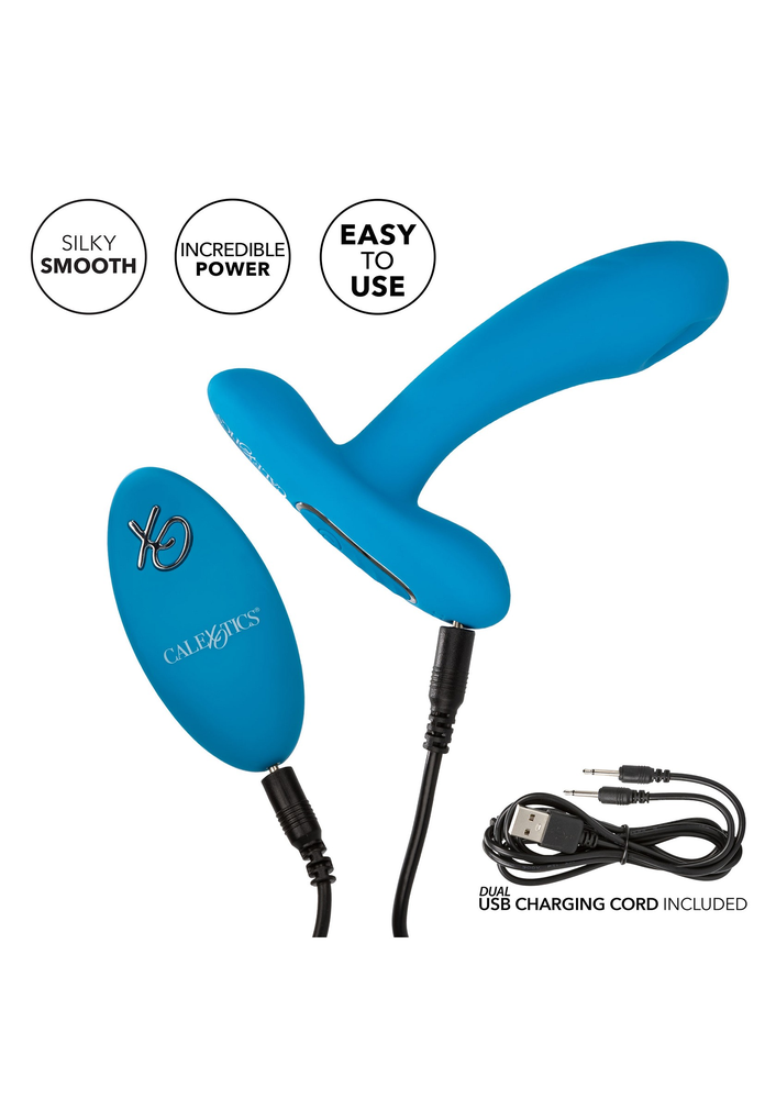 CalExotics Silicone Remote Pulsing Pleaser BLUE - 0