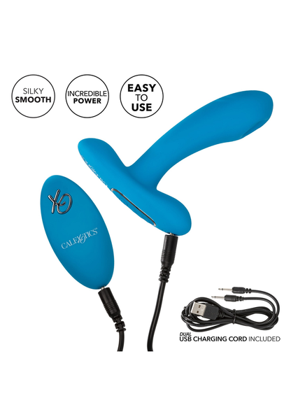 CalExotics Silicone Remote Pulsing Pleaser BLUE - 0