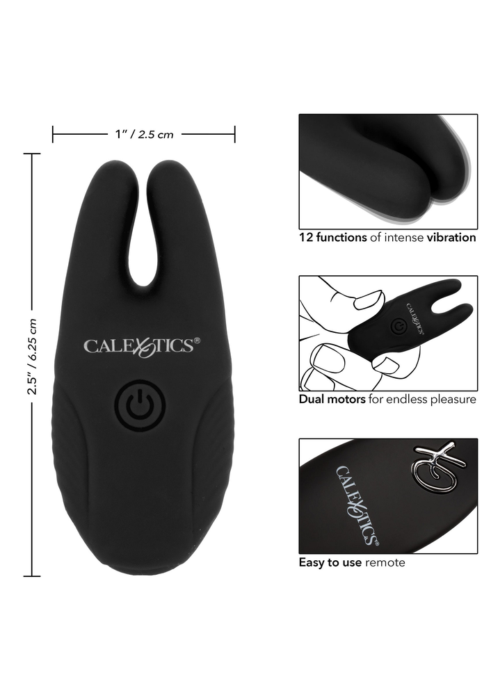 CalExotics Silicone Remote Nipple Clamps BLACK - 3