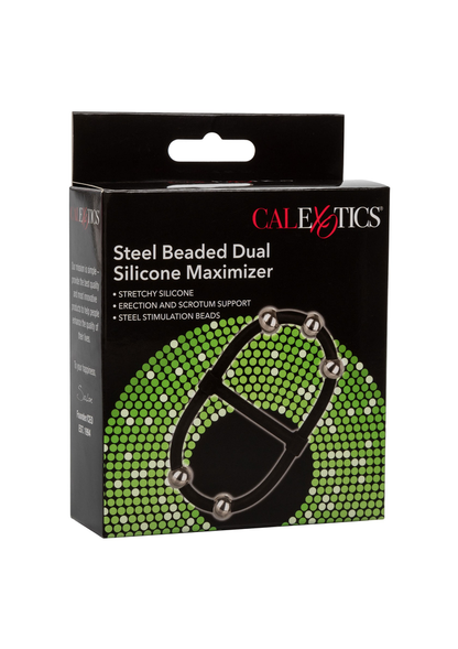 CalExotics Steel Beaded Dual Silicone Maximizer BLACK - 0