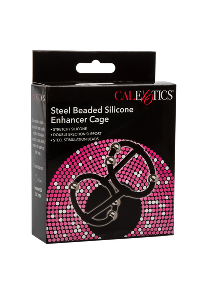 Beaded Silicone Enhancer Cage BLACK - 4