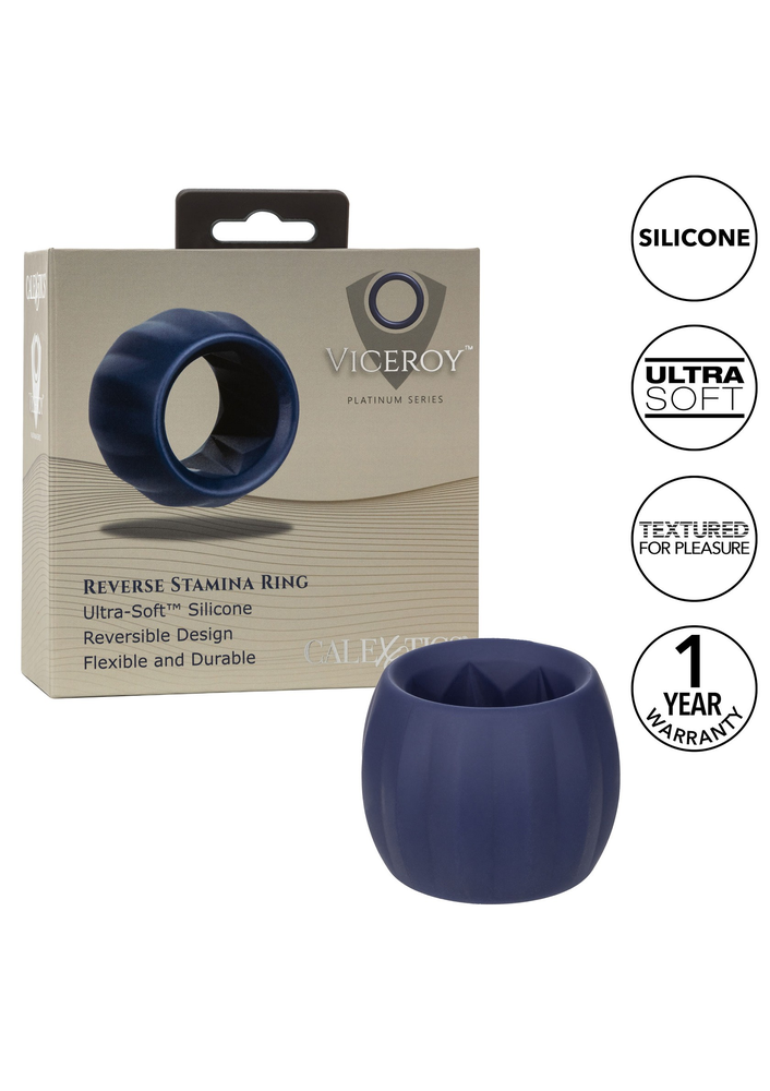 CalExotics Viceroy Reverse Stamina Ring BLUE - 8